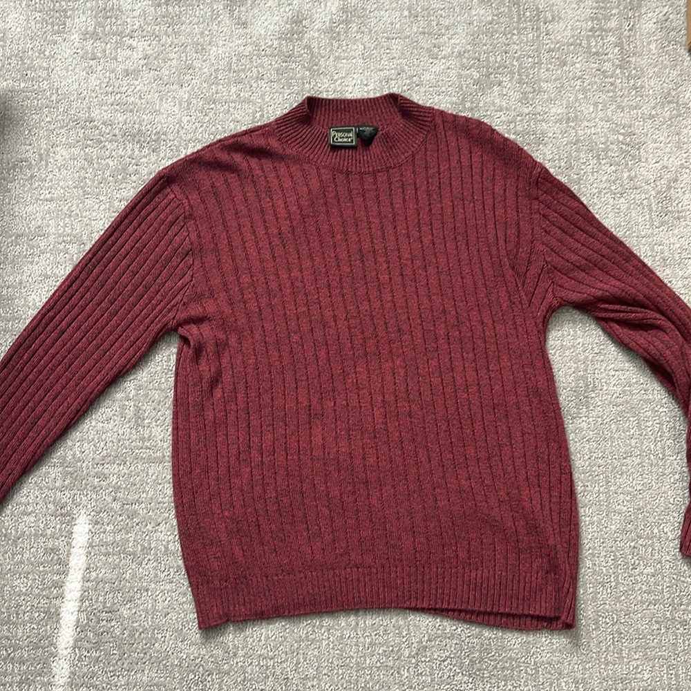 Red Mockneck Sweater